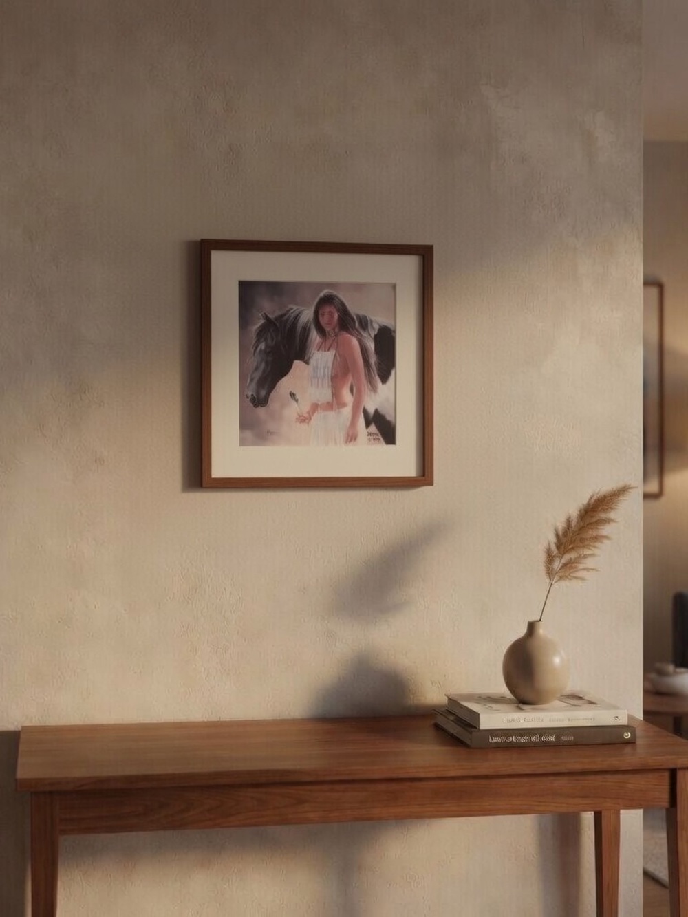 Native American Art - "Desert Dawn" by Maija (Framed)